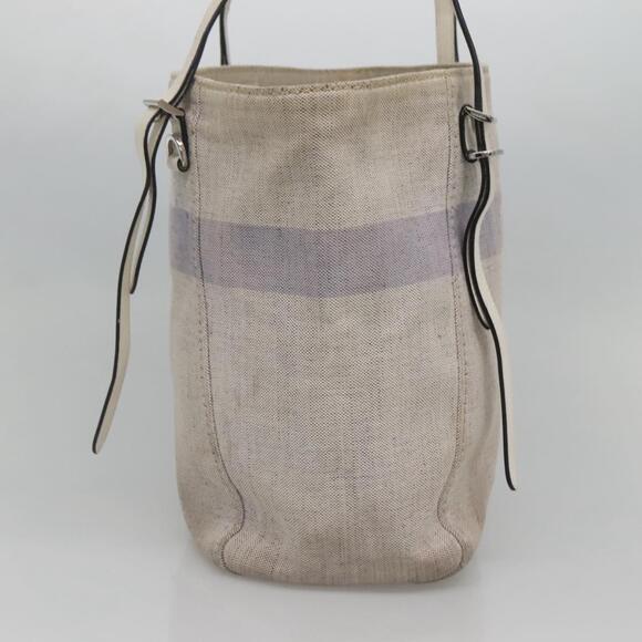 PRADA Tote Bag Canvas Gray Silver - Picture 4 of 13